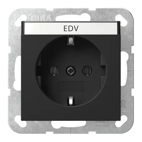 Gira SCHUKO-Steckd. BSF System 55 Nero m [4457005], 4457 005