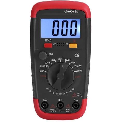 Capacimètre, compteur numérique de capacité, testeur de condensateur, pour l'outil de test de condensateur pour mesurer la (1/4)