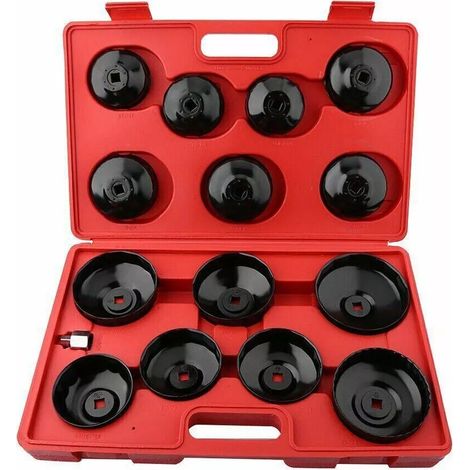 CHIAVI COPPE SMONTAGGIO FILTRO OLIO KIT 15pz CHIAVI COPPE SMONTARE FILTRI