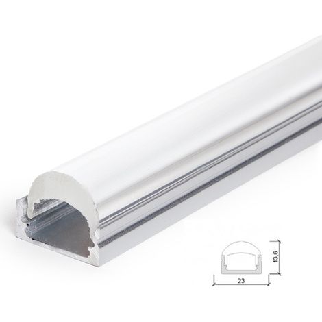 Profil Aluminium Für LED -Streifen Diffusor Transparent LLE-ALP001-RL x 2M (1/3)