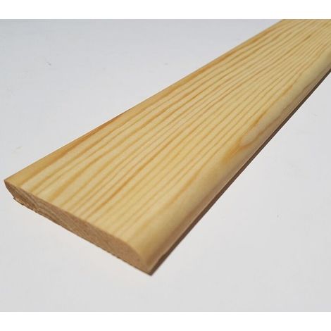 Battiscopa in legno massello di pino grezzo mm 10 x 70 x 2700 a pezzo