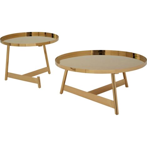 Interiors by Premier Stylish Set Of 2 Round Tables, Durable And Versatile Corner Table, Functional And Practical Lounge Table (1/5)