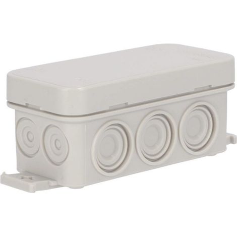 Boîte de dérivation étanche IP55 90x43x40mm – 10 entrées souples – Plastique ABS – Résistante aux chocs IK10 – Pour espaces humides – Famatel