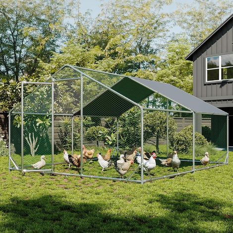 Aoxun Enclos pour poulets, poulailler accessible, cage pour animaux de compagnie, cage pour chiots, poulaillers et cages pour volailles, cage pour poules, abri pour animaux, parc, couverture imperméab (1/5)