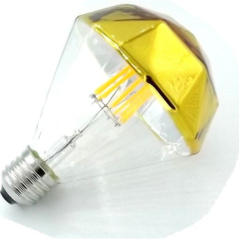 Lampadina decorativa Led E27 10w 2700k prisma dorato