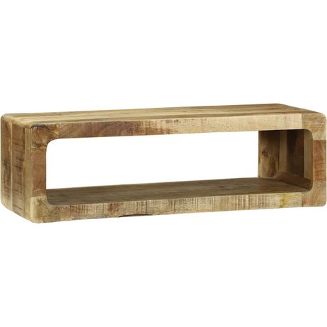 Mobile porta TV moderno e minimalista con contenitore 80 x 30 x 25 cm in legno di mango marrone 020058072