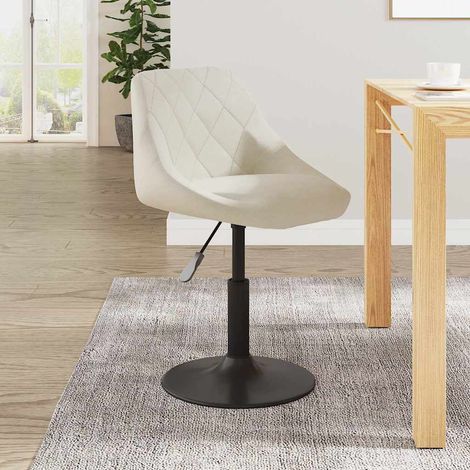 vidaXL Tabouret de bar Crème Velours (1/5)