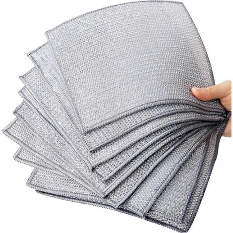 Chiffons en laine d'acier pour le nettoyage de la cuisine, torchons et essuie-vaisselle sans huile (1/5)