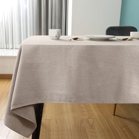 Nappe en lin 120x120 cm Carrée Lavable Beige