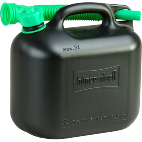 Hünersdorff Kraftstoff-Kanister CLASSIC 5 L, HDPE schwarz, besonders schwere Qualität (1/5)