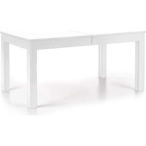 Mesa Houston 691, Blanco, 76x90x160cm, Alargamiento, Aglomerado laminado, MDF