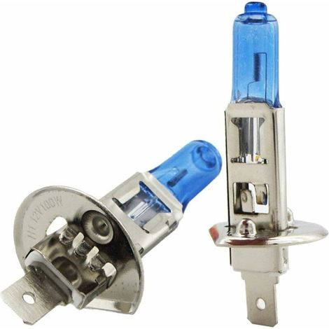 bombillas halógenas H1 de 100 W, luz blanca brillante para faros delanteros de coche, 12 V, 6000 K, lámpara direccional para faros delanteros de automóvil.