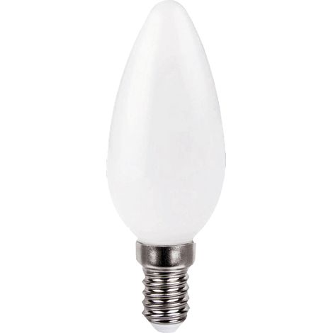 Garza ® - Bombillas Led de Filamento Opal Decorativa Vela, Luz Cálida 2700K, Casquillo E14, 4W 470 lúmenes (1/5)