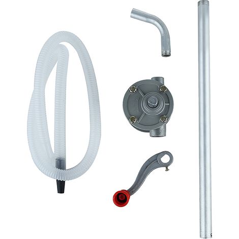Pompe à fût, pompe à fût en aluminium, transfert manuel de fluides, pompe rotative à main, pompe à fût pour huile et essence, manivelle pour carburant, diesel et huile de lubrification (1/4)