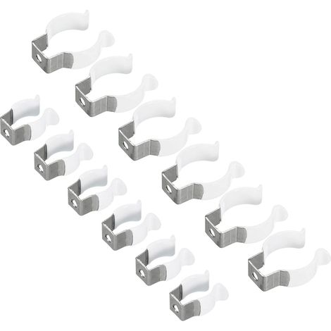Paquet de 12 T5 T8 U Clips Support Console Blanc (1/5)
