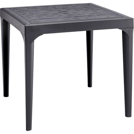 TAVOLO RESINA MALMO 80X80XH74 CM ANTRACITE- 1,0 pz