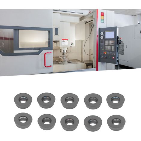 Satz mit 10 Hartmetall-Fräseinsätzen mit schwarzer Beschichtung, Dreheinsätze RDMW1604MOE-P (1/5)