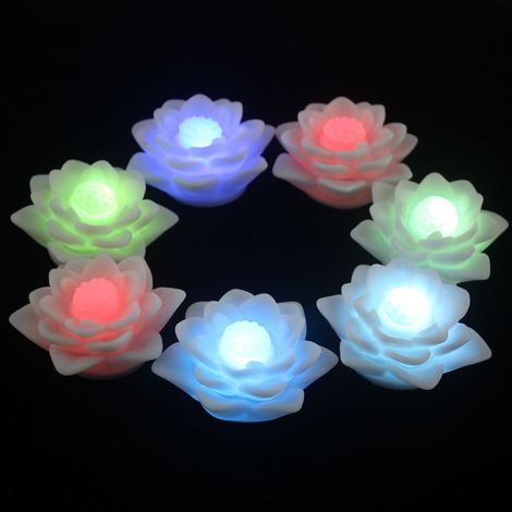 3 pièces Wish lotus lampe/lumières de lotus colorées romantiques lampe de lotus/led petite lampe de nuit petite lampe de nuit