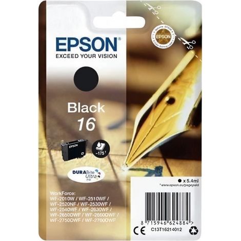 EPSON Cartouche T1621 - Stylo Plume - Noir (1/2)