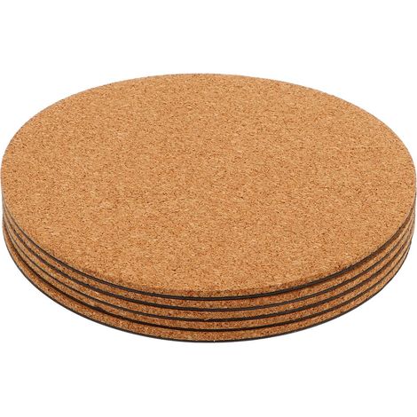 Dessous de Verre en Liège Écologique 5 Pièces 200 MM pour Pots de Fleurs d'Intérieur, Coussin Pratique pour Déplacer Plantes en Jardinerie (1/5)