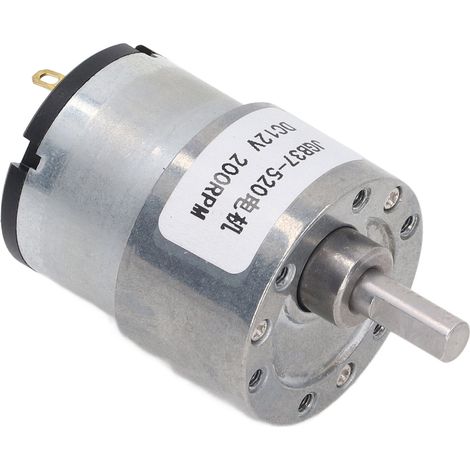 Moteur à engrenages CC 12V, motoréducteur avec encodeur Hall pour robotique, 200 tr/min, équipement de bricolage (1/5)