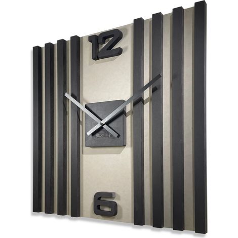Horloge murale noire SQ 60 cm (1/5)