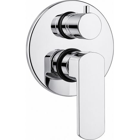 Mitigeur douche à encastrer avec inverseur rotatif Paini Ovo 86CR6911 Chromé - 2 sorties (1/2)
