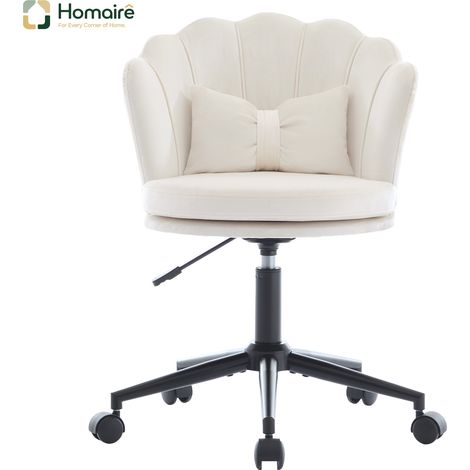 Fauteuil en velours beige 55 x 62 x 73 cm HOMAIRE (1/5)