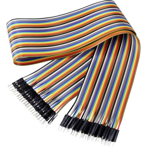 Renkforce JKMM406 Cavo Jumper Arduino, Banana Pi, Raspberry Pi® [40x spina jumper - 40x spina jumper] 60.00 cm Colorato (1/5)