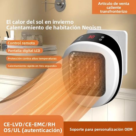 Chauffe-eau électrique portable 800 W avec télécommande et installation murale en céramique PTC (1/5)