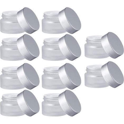 10 Stück Milchglas-Cremedöschen, 15 g, unterteilte Behälter für Sahne, hygienisch sauber, ideal für Reisen und Partys (1/5)