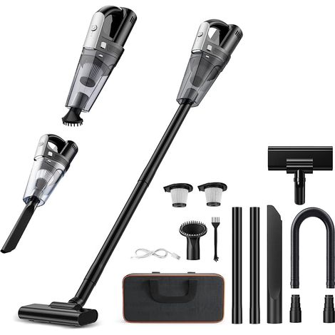 Aspirateur à Main sans Fil Puissant 7500-10000Pa, Aspirateur Voiture Puissant avec Filtre HEPA Lavable, pour Poils d'animaux,Cuisine,Bureau,Voiture