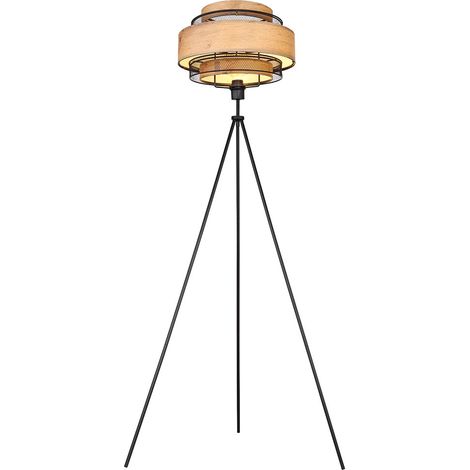 Globo - lampadaire - Soeni - naturel noir - métal - Ø 60cm - E27 (1/5)