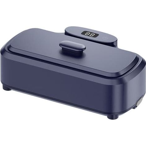 Nettoyeur ultrasonique pour appareils orthodontiques - Machine de nettoyage multifonctionnelle pour prothèses dentaires, bijoux et plus encore (bleu) (1/5)