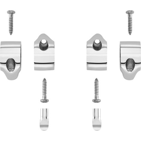 Roca – Kit de charnières amorties en laiton chromé pour abattants de toilettes – Résistant à la corrosion – Système d'amortissement silencieux – AI0001100R