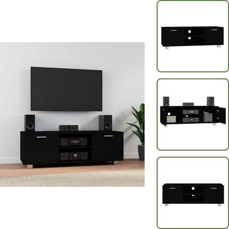 Meuble TV Noir 120x40,5x35 cm Bois d'ingénierie - Meubles Tv - Meuble Tv Moderne - Meuble Tv Design - Support Tv - Unité Tv