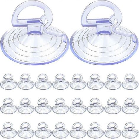 Set mit 24 Saugnäpfen zur Befestigung von Sonnenschutzblenden an Autoscheiben. Kleine PVC-Saugnäpfe für Autofenster.