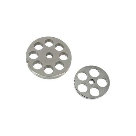 PIASTRE IN ACCIAIO INOX PER TRITACARNE ELETTRICI  n°22 foro mm.20    REBER