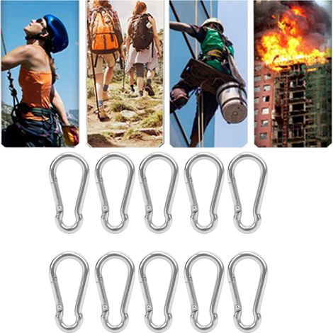 Lot de 10 boucles à ressort standard en acier inoxydable 304, crochets de sécurité à ressort M5. (1/5)