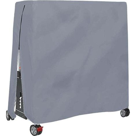 Housse pour Table De Ping Pong, Étanche Résistance Au Vent Anti-UV Robuste Tissu Oxford Bâche De Protection Table De Tennis De Table avec Fermeture À Glissière,16570185cm (1/4)
