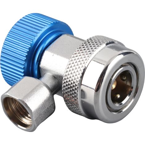 Raccord rapide R134A/C Basse/Haute, adaptateur de coupleur de climatisation, noyau de vanne d'extraction (bleu) (1/5)
