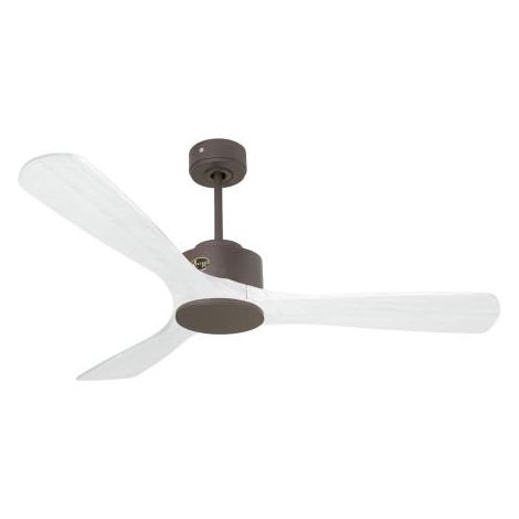 Modulo de KlassFan - Super destratificateur et ventilateur DC 132 cm Chocolat pales bois blanc sans Lumière  25 à 40 m²
