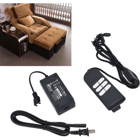 [Control de asiento eléctrico] Mando a distancia de 6 botones para 1 o 2 sofás elevadores y reclinables eléctricos, carcasa robusta de ABS. (1/5)