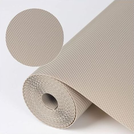 Tapis de protection pour étagères, tiroirs de cuisine et réfrigérateur, imperméable et résistant, sans adhésif, 30x300 cm, couleur kaki, pour garde-manger, lot de 1 pièce (1/5)