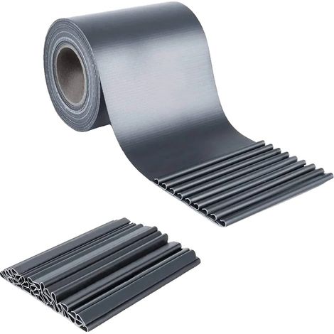 Bande de clôture de confidentialité, PVC durable, installation facile, Gris foncé (1/2)
