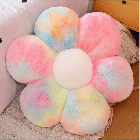 (50x50cm, Multicolore) Coussins de Chaise Forme de Fleur, Coussin en Peluche Douce Duveteux Tatami Oreiller pour Siège, Canapé, Jardin, Salon Intérieur Décoration de Chambre des Enfants (1/5)