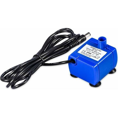 – Pompe fontaine pour chat – Pompe à eau submersible silencieuse 1,6 L – Câble 1,8 m – Compatible 12 V – Fixation ventouses (1/5)