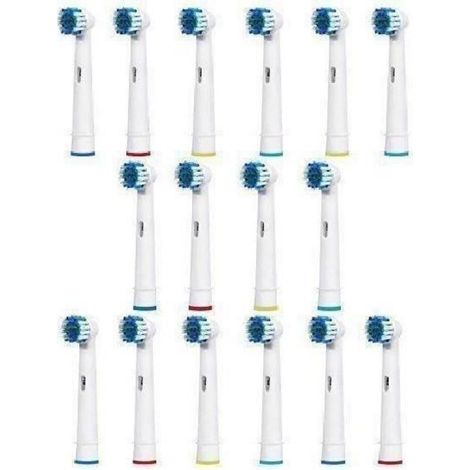 Tete Brossette - Pour Brosse A Dents Electrique - Compatible Oral B - 16 Pièces (1/4)