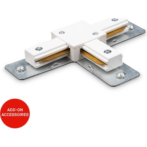 Briloner Connettore a T estensione per binario 230V 13,5cm forma a T bianco - Accessorio soggiorno sala da pranzo cucina ufficio (1/5)