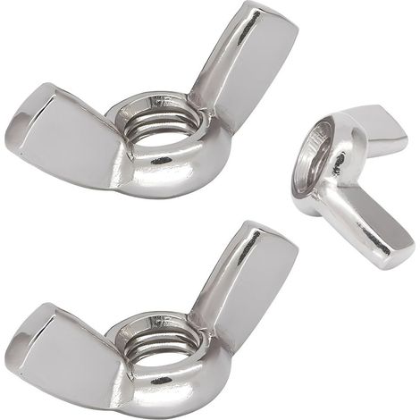 Écrou Papillon - écrous à oreilles en Acier Inoxydable Écrous à Ailettes pour Outils de Bricolage, réparation à domicile, les produits artisanaux extérieurs 20 Pièces M4 (1/5)